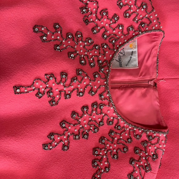 Vintage beaded/rhinestone party dress - Picture 2 of 8